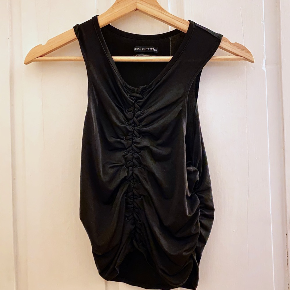 Lace up silky top from Urban Outfitters